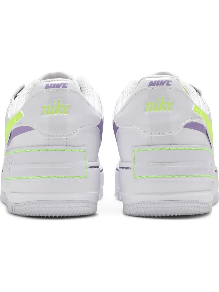 Кроссовки Nike Wmns Air Force 1 Shadow 'White Electric Green' — изображение 6 из 8, белый