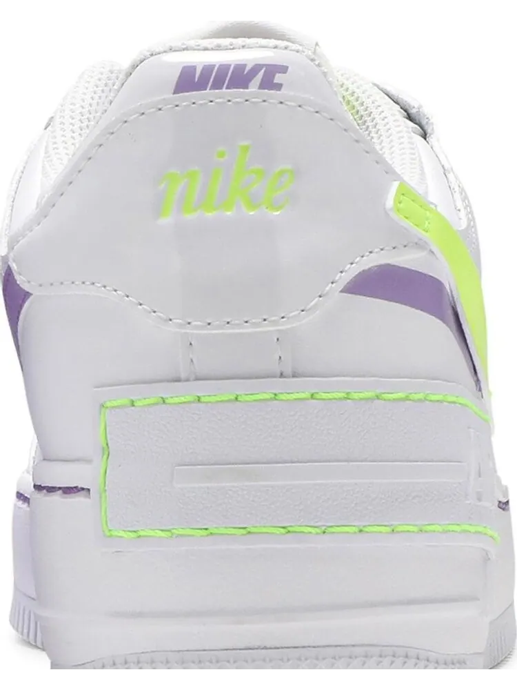 Кроссовки Nike Wmns Air Force 1 Shadow 'White Electric Green' — изображение 7 из 8, белый
