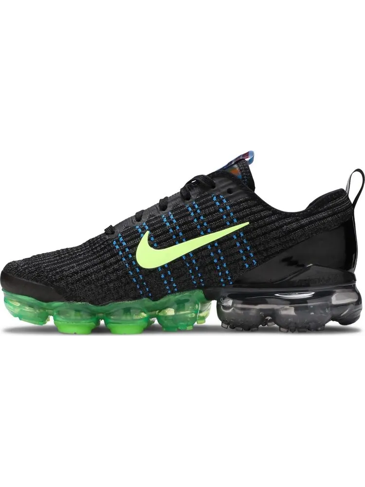 Кроссовки Nike Air VaporMax Flyknit 3 GS 'Black Ghost Green' — изображение 3 из 8, черный