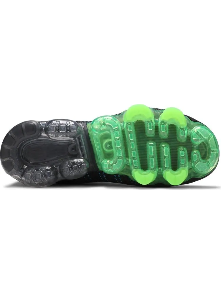 Кроссовки Nike Air VaporMax Flyknit 3 GS 'Black Ghost Green' — изображение 4 из 8, черный