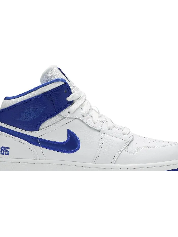 Кроссовки Air Jordan 1 Mid GS 85 — изображение 2 из 8, белый