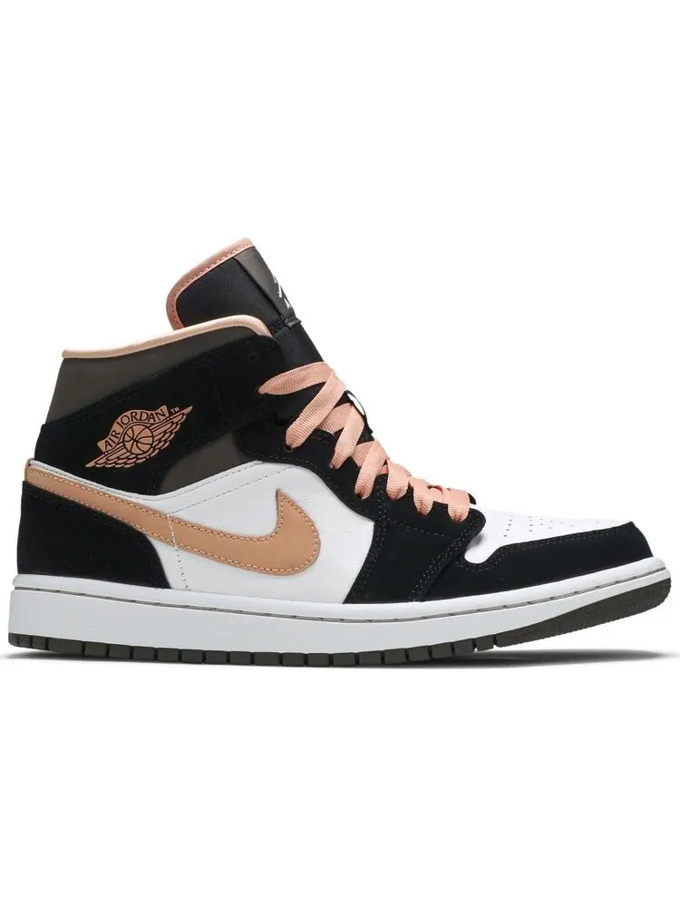 Кроссовки Wmns Air Jordan 1 Mid SE Peach Mocha — изображение 1 из 8, белый