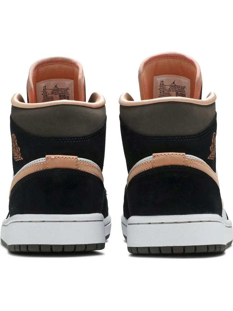 Кроссовки Wmns Air Jordan 1 Mid SE Peach Mocha — изображение 6 из 8, белый