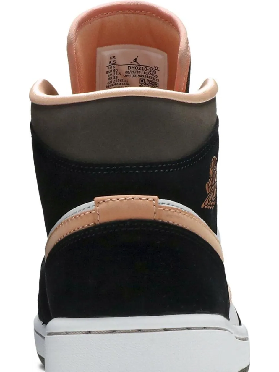 Кроссовки Wmns Air Jordan 1 Mid SE Peach Mocha — изображение 7 из 8, белый