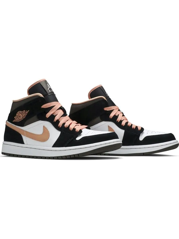 Кроссовки Wmns Air Jordan 1 Mid SE Peach Mocha — изображение 8 из 8, белый