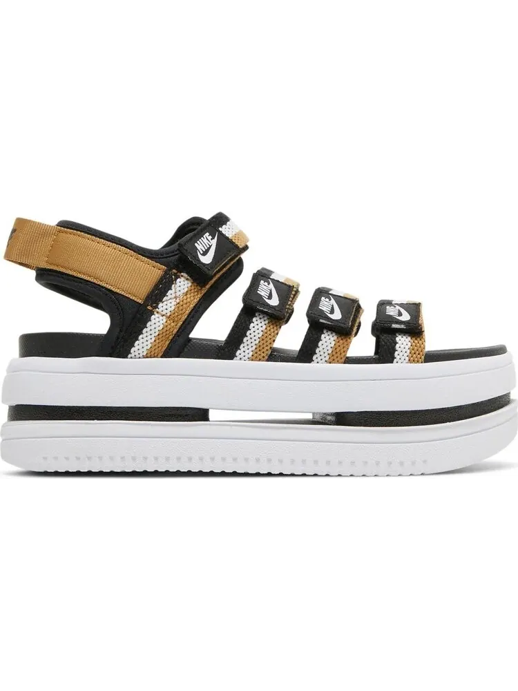 Сандалии Nike Wmns Icon Classic Sandal 'Black Metallic Gold' — изображение 1 из 8, черный