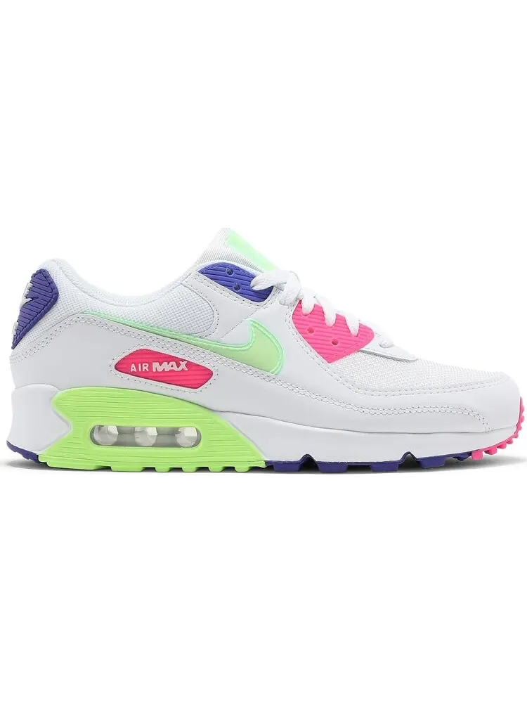 Кроссовки Nike Wmns Air Max 90 'White Indigo Burst Volt' — изображение 1 из 8, белый