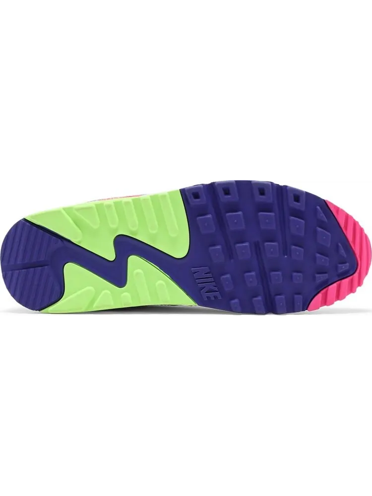 Кроссовки Nike Wmns Air Max 90 'White Indigo Burst Volt' — изображение 4 из 8, белый