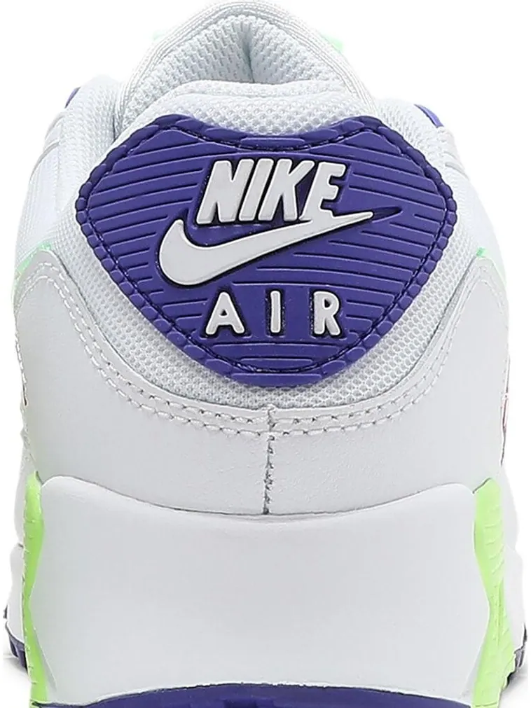 Кроссовки Nike Wmns Air Max 90 'White Indigo Burst Volt' — изображение 7 из 8, белый