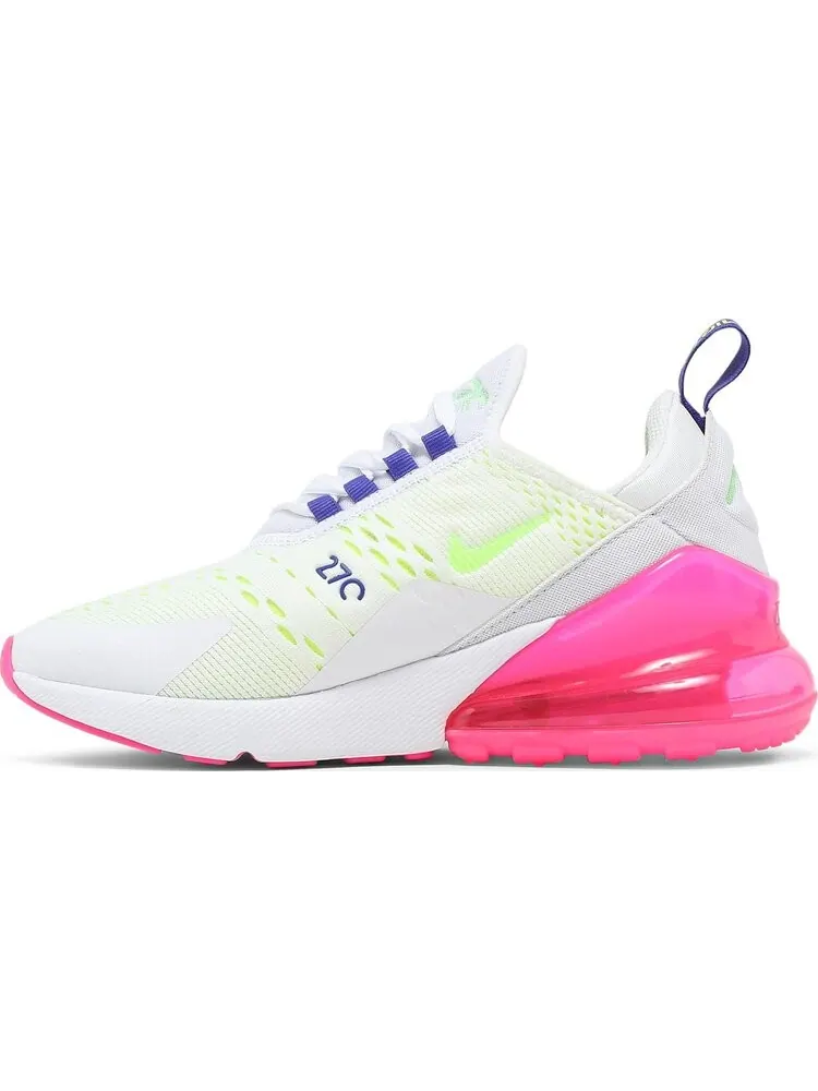 Кроссовки Nike Wmns Air Max 270 'White Pink Blast Volt' — изображение 3 из 8, белый