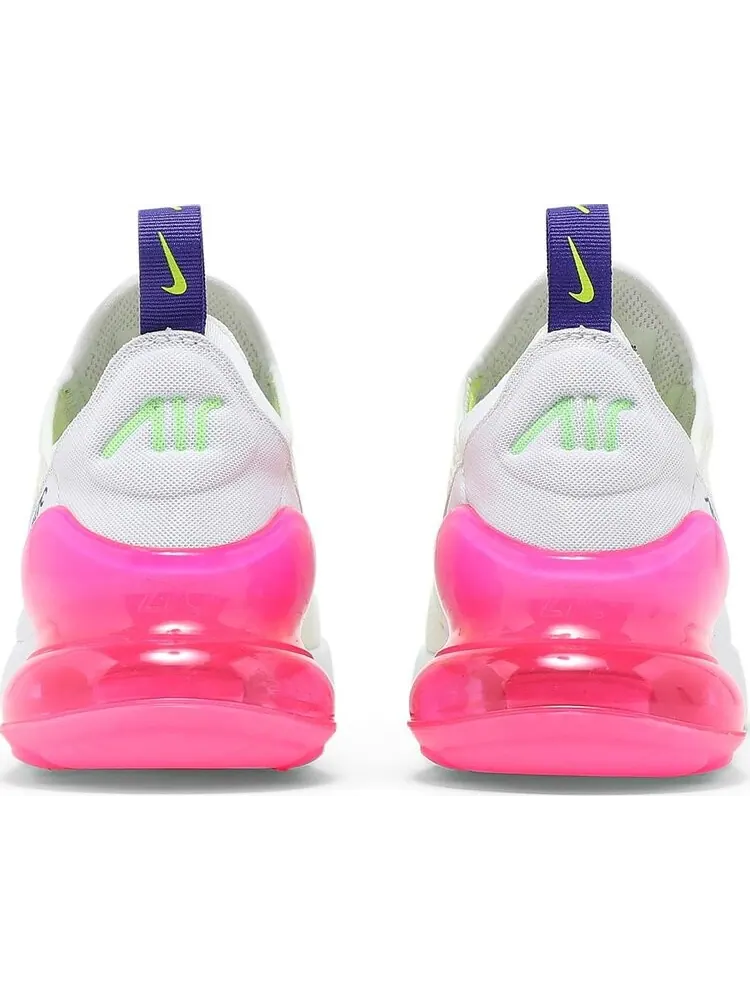 Кроссовки Nike Wmns Air Max 270 'White Pink Blast Volt' — изображение 6 из 8, белый