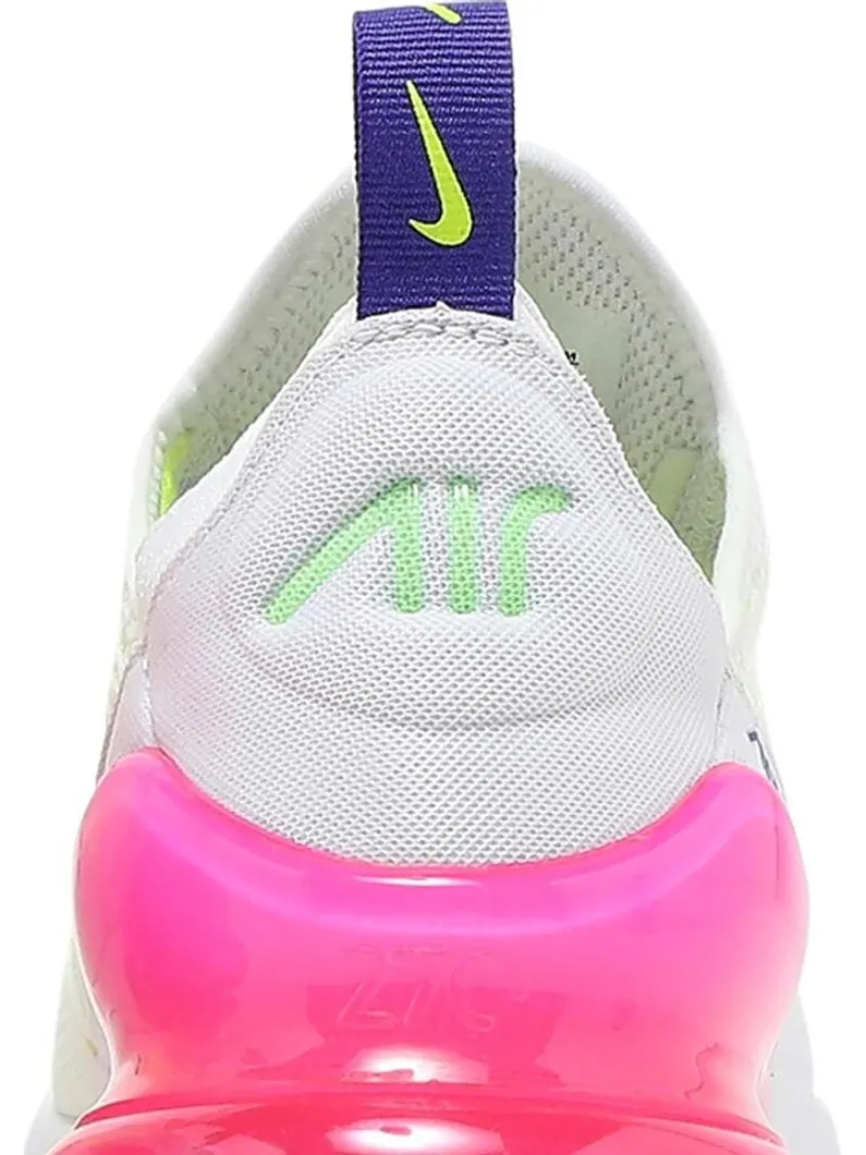 Кроссовки Nike Wmns Air Max 270 'White Pink Blast Volt' — изображение 7 из 8, белый