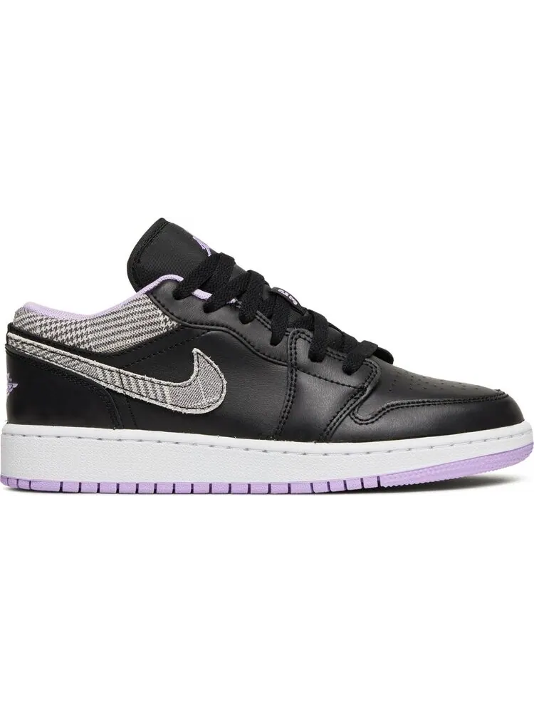Кроссовки Air Jordan 1 Low SE GS Houndstooth — изображение 1 из 8, черный