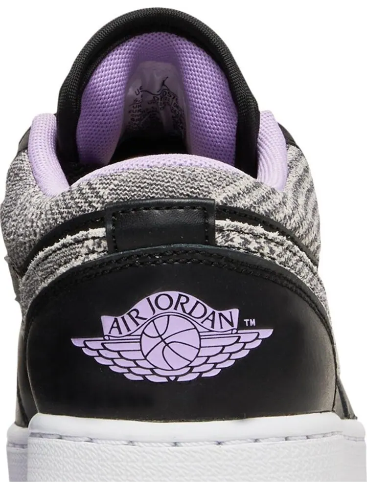 Кроссовки Air Jordan 1 Low SE GS Houndstooth — изображение 7 из 8, черный