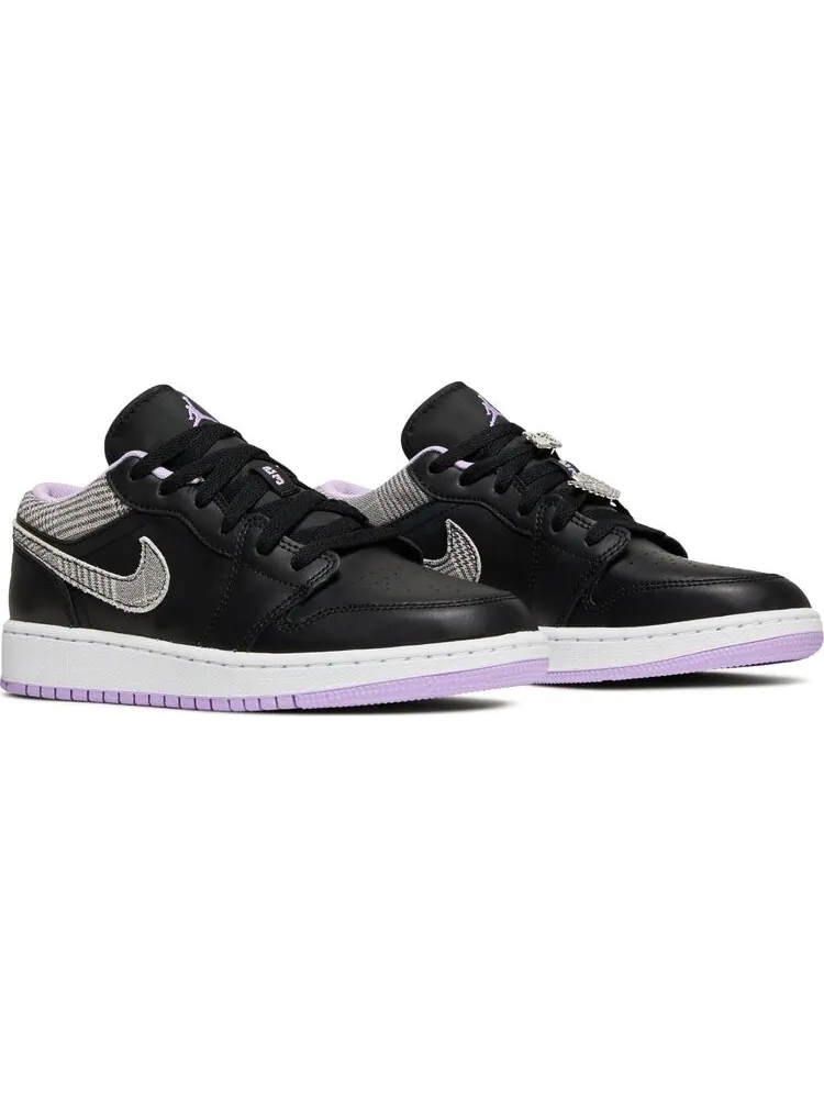 Кроссовки Air Jordan 1 Low SE GS Houndstooth — изображение 8 из 8, черный