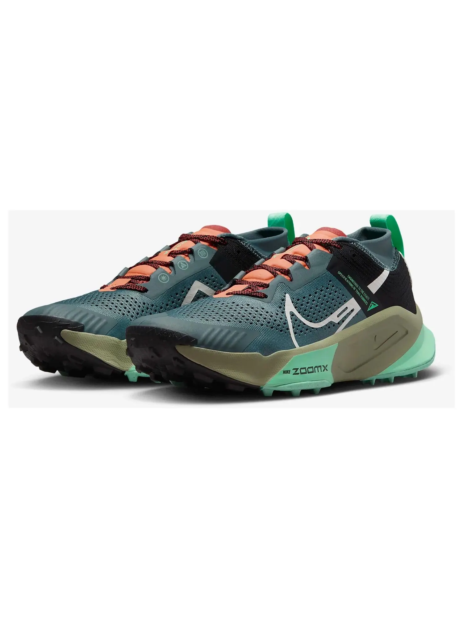Кроссовки Nike ZoomX Zegama — изображение 2 из 7, темно-зеленый/черный