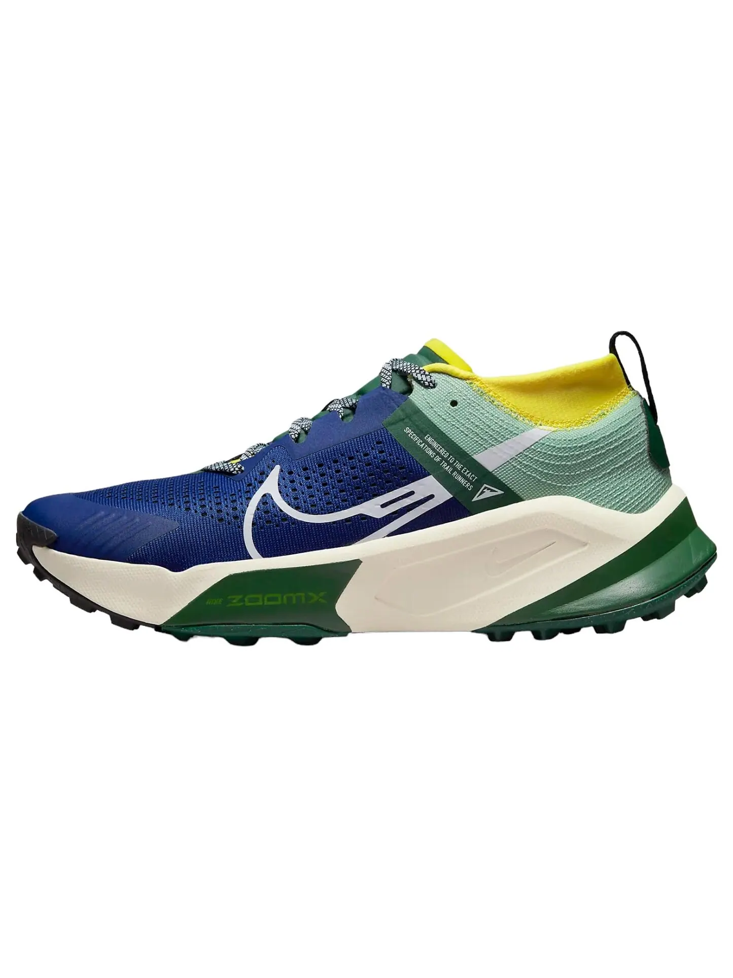 Кроссовки Nike ZoomX Zegama — изображение 1 из 7, синий/желтый/зеленый