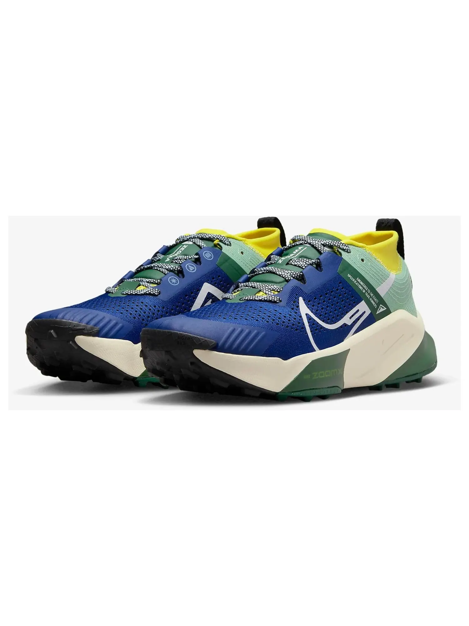 Кроссовки Nike ZoomX Zegama — изображение 2 из 7, синий/желтый/зеленый