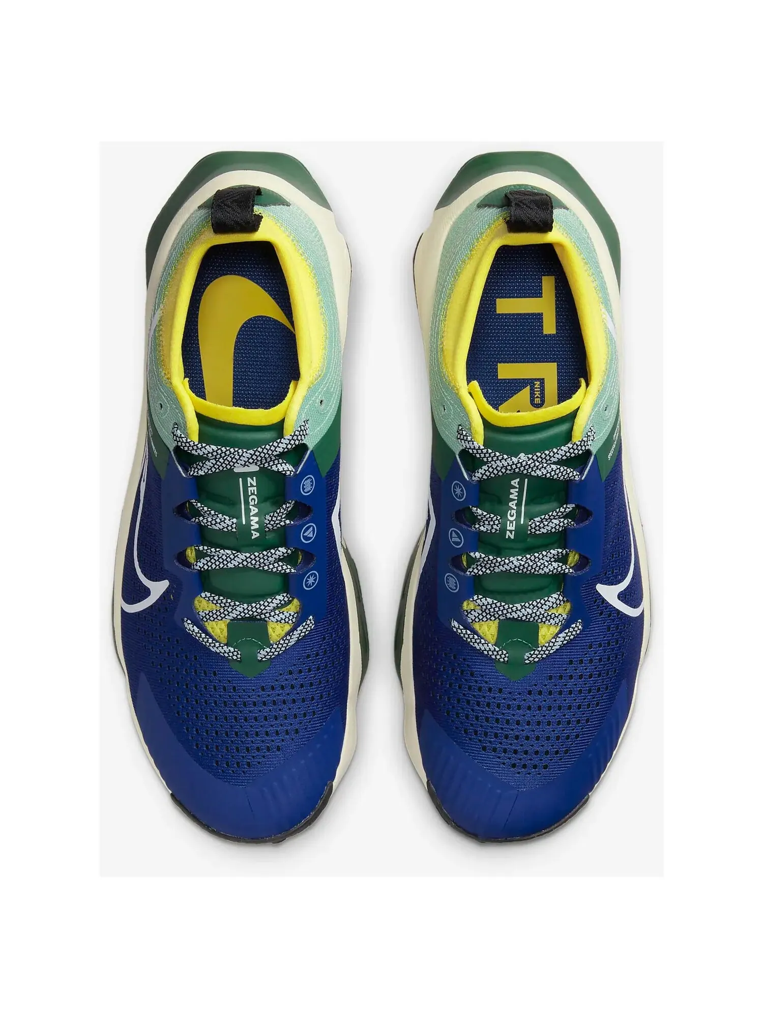 Кроссовки Nike ZoomX Zegama — изображение 3 из 7, синий/желтый/зеленый