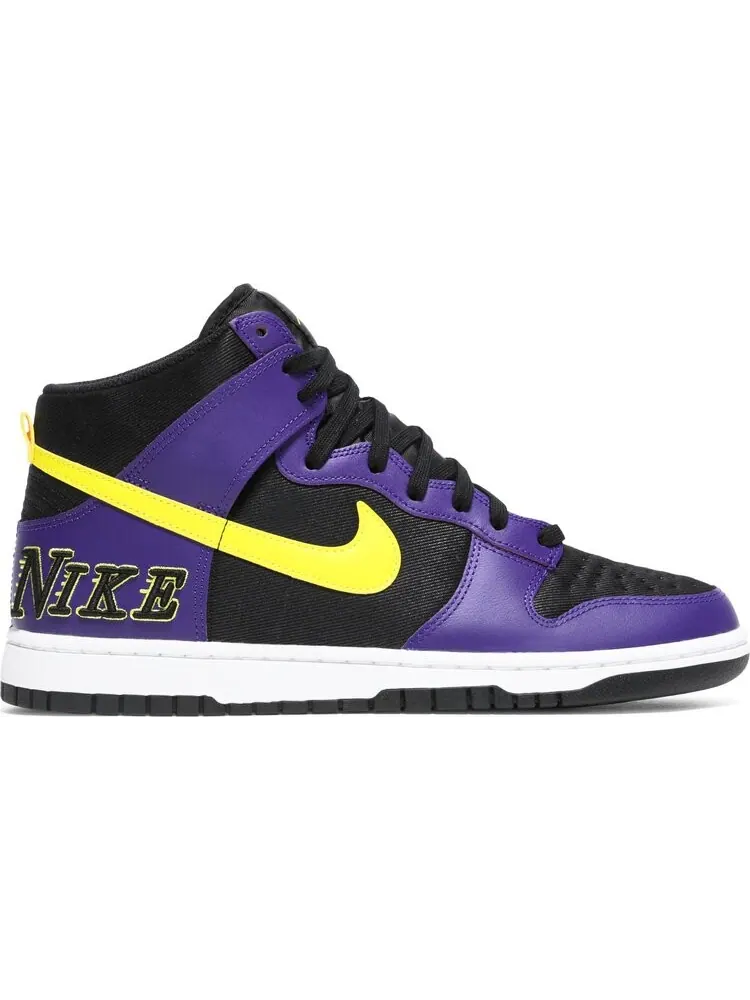 Кроссовки Nike Dunk High Premium EMB 'Lakers' — изображение 1 из 8, фиолетовый