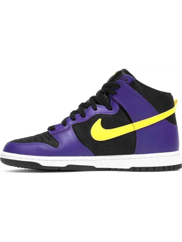 Кроссовки Nike Dunk High Premium EMB 'Lakers' — изображение 3 из 8, фиолетовый