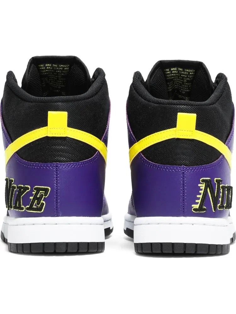 Кроссовки Nike Dunk High Premium EMB 'Lakers' — изображение 6 из 8, фиолетовый