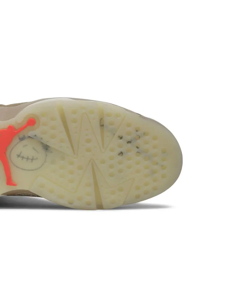 Кроссовки Air Jordan Travis Scott x Air Jordan 6 Retro 'British Khaki' Sample — изображение 6 из 9, хаки//яркий