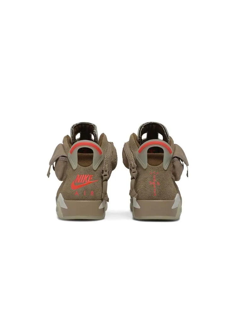 Кроссовки Air Jordan Travis Scott x Air Jordan 6 Retro 'British Khaki' Sample — изображение 7 из 9, хаки//яркий