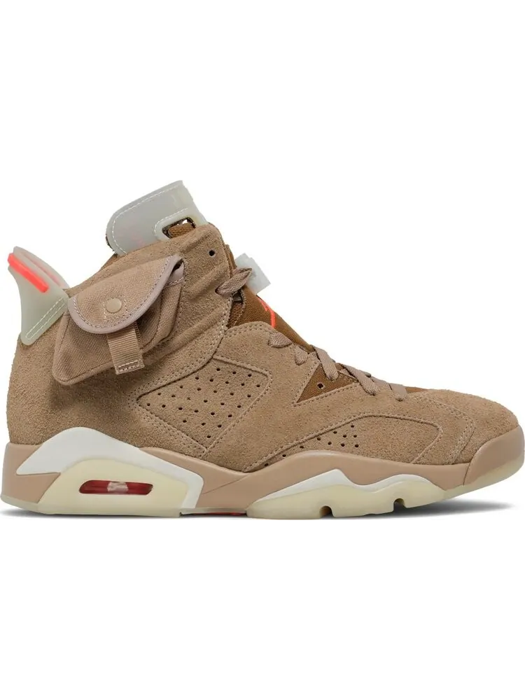 Кроссовки Travis Scott x Air Jordan 6 Retro British Khaki — изображение 1 из 10, загар