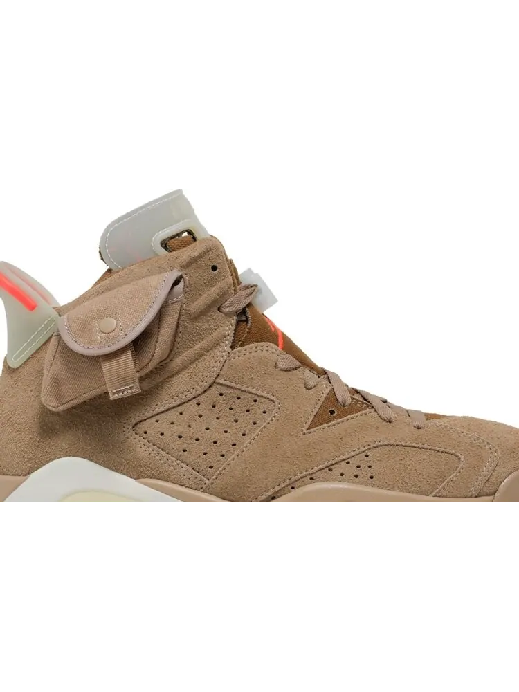 Кроссовки Travis Scott x Air Jordan 6 Retro British Khaki — изображение 2 из 10, загар