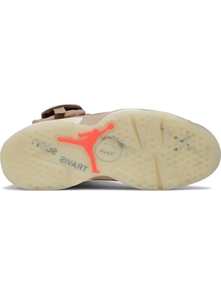 Кроссовки Travis Scott x Air Jordan 6 Retro British Khaki — изображение 4 из 10, загар