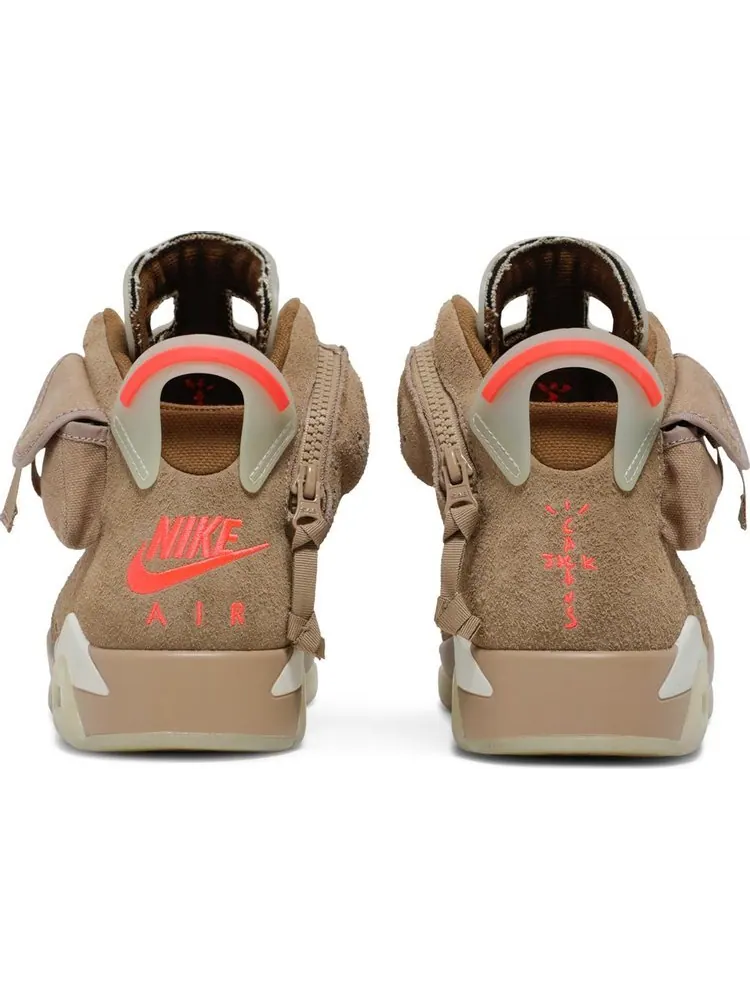 Кроссовки Travis Scott x Air Jordan 6 Retro British Khaki — изображение 6 из 10, загар