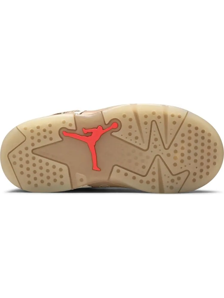 Кроссовки Travis Scott x Air Jordan 6 Retro TD British Khaki — изображение 4 из 8, загар