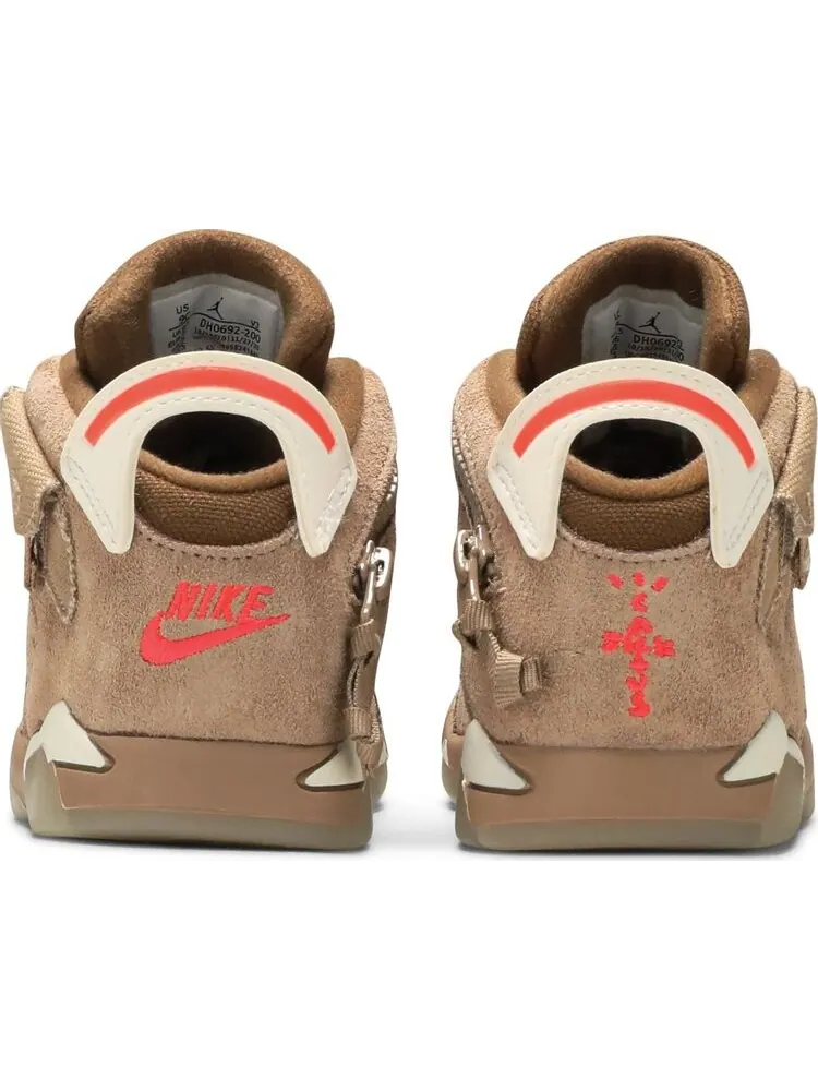 Кроссовки Travis Scott x Air Jordan 6 Retro TD British Khaki — изображение 6 из 8, загар