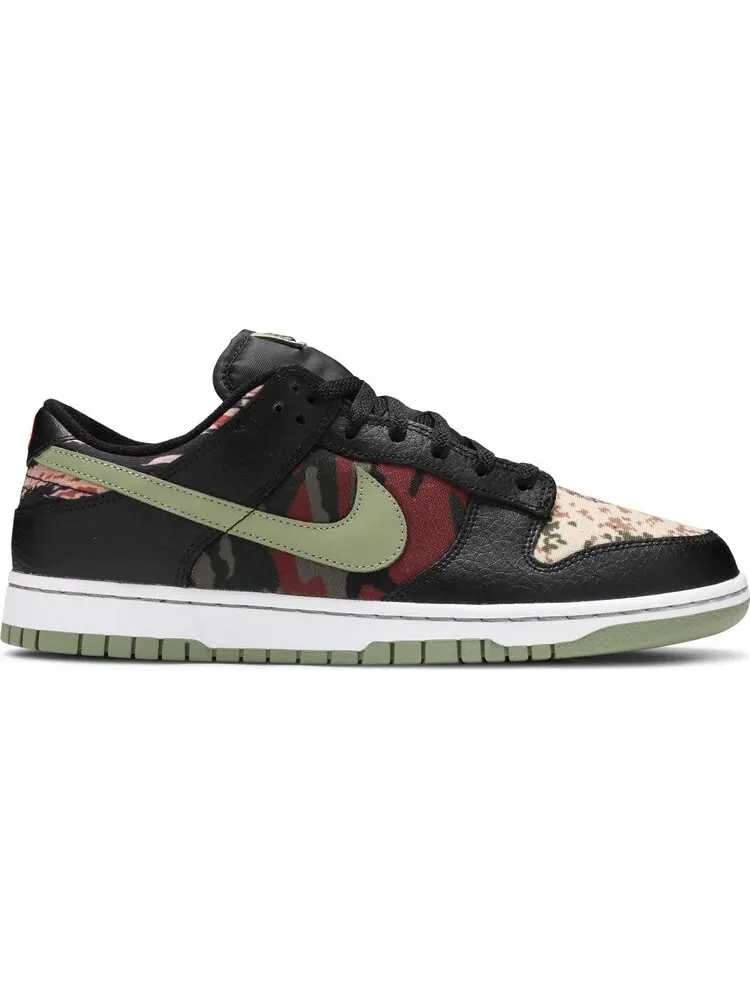 Кроссовки Nike Dunk Low SE 'Black Multi-Camo' — изображение 1 из 10, черный