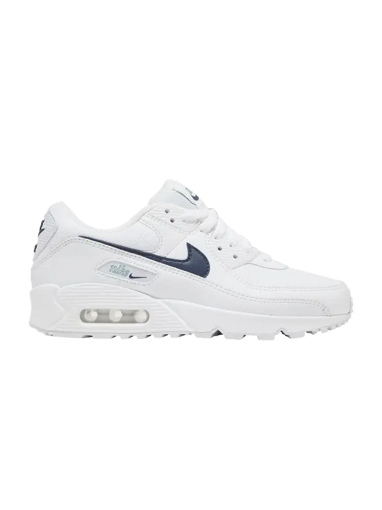 Кроссовки Nike Wmns Air Max 90 'White Racer Blue' — изображение 1 из 9, белый/синий/зеленый