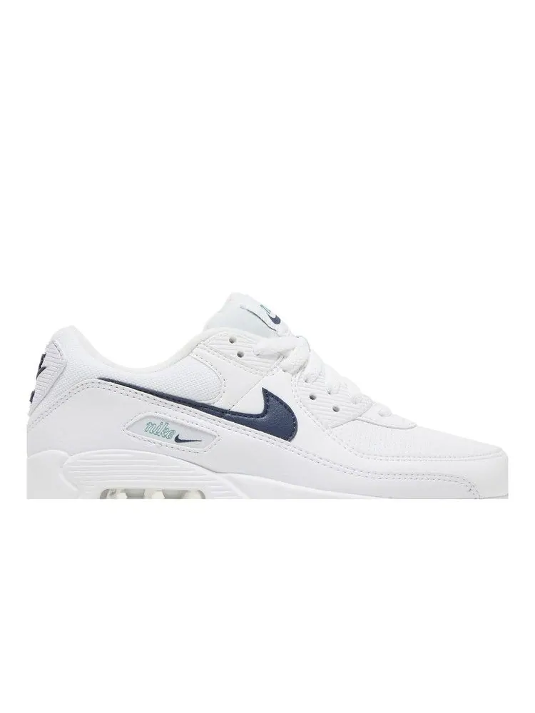 Кроссовки Nike Wmns Air Max 90 'White Racer Blue' — изображение 3 из 9, белый/синий/зеленый
