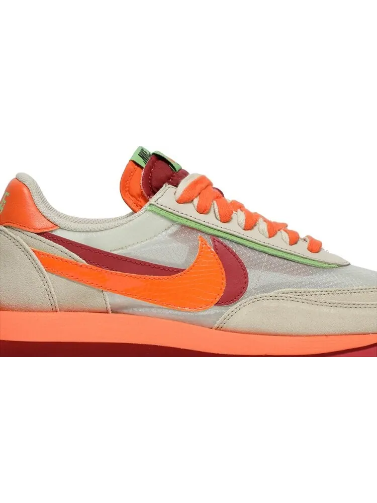 Кроссовки Nike sacai x Clot x LDWaffle 'Net Orange Blaze' — изображение 2 из 10, оранжевый