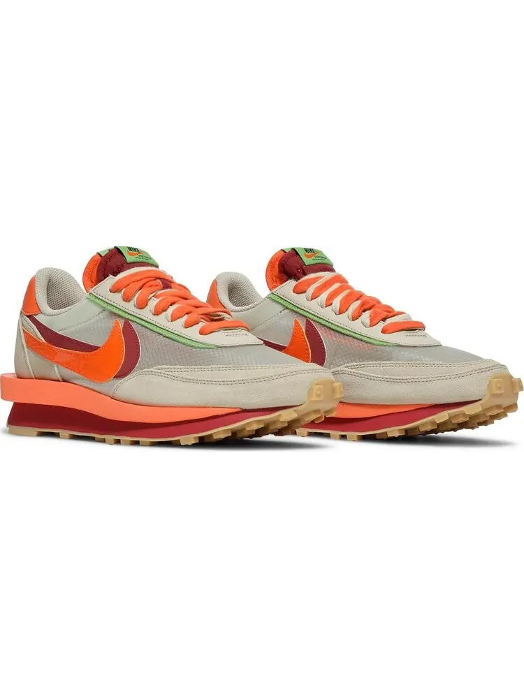 Кроссовки Nike sacai x Clot x LDWaffle 'Net Orange Blaze' — изображение 8 из 10, оранжевый