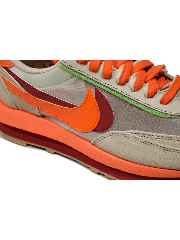 Кроссовки Nike sacai x Clot x LDWaffle 'Net Orange Blaze' — изображение 9 из 10, оранжевый