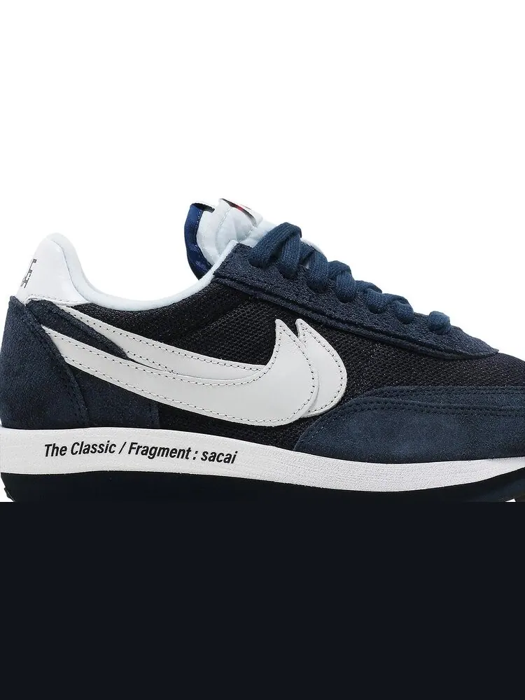 Кроссовки Nike Fragment Design x sacai x LDV Waffle 'Blackened Blue' — изображение 2 из 10, синий