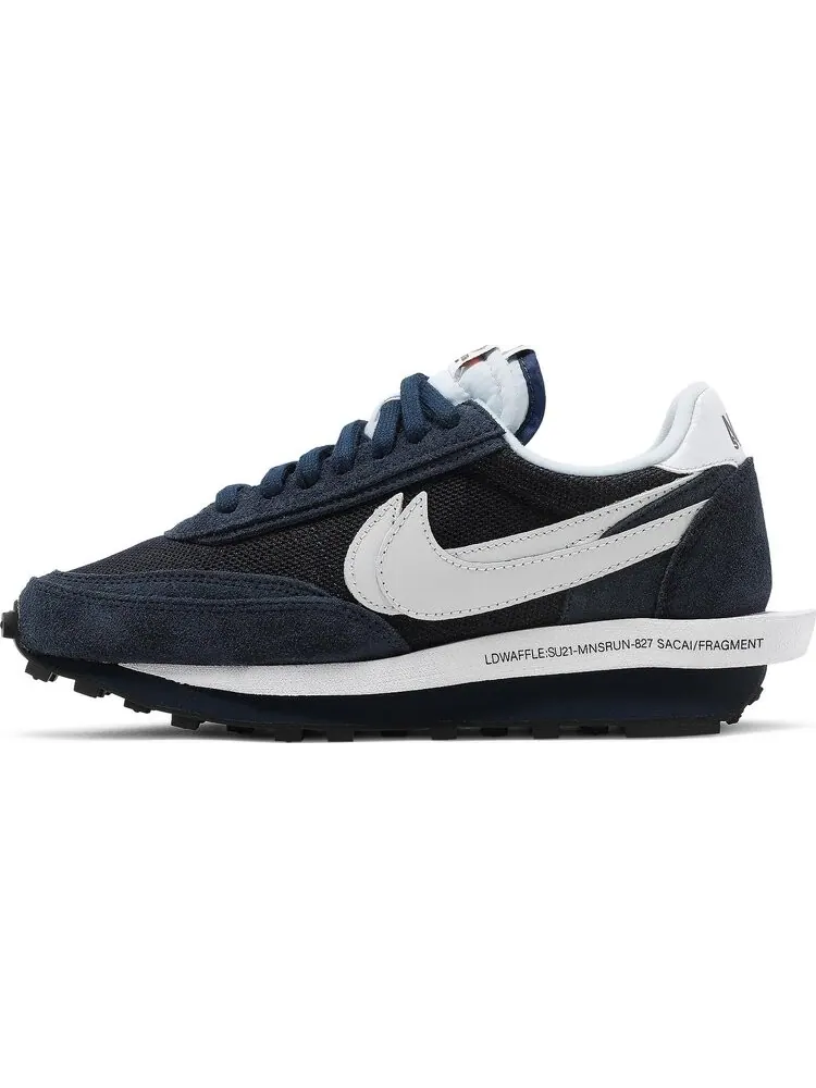 Кроссовки Nike Fragment Design x sacai x LDV Waffle 'Blackened Blue' — изображение 3 из 10, синий