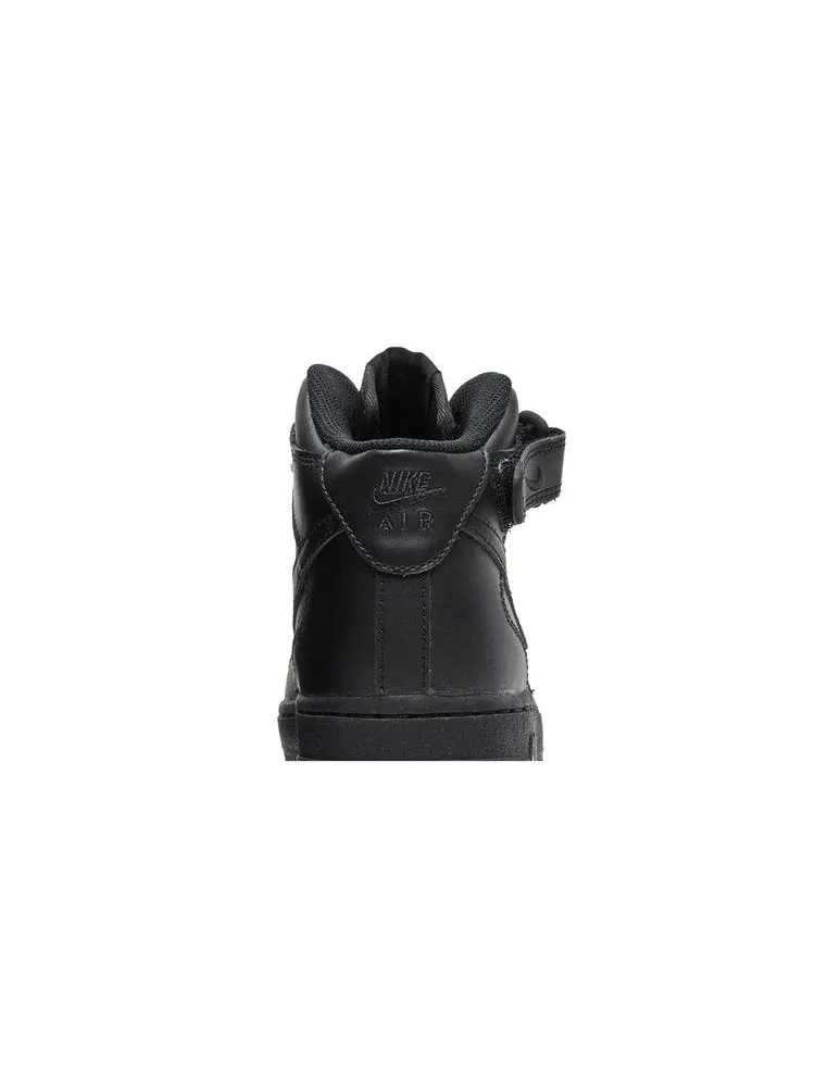 Кроссовки Nike Air Force 1 Mid LE GS 'Triple Black' — изображение 8 из 9, черный/черный/черный