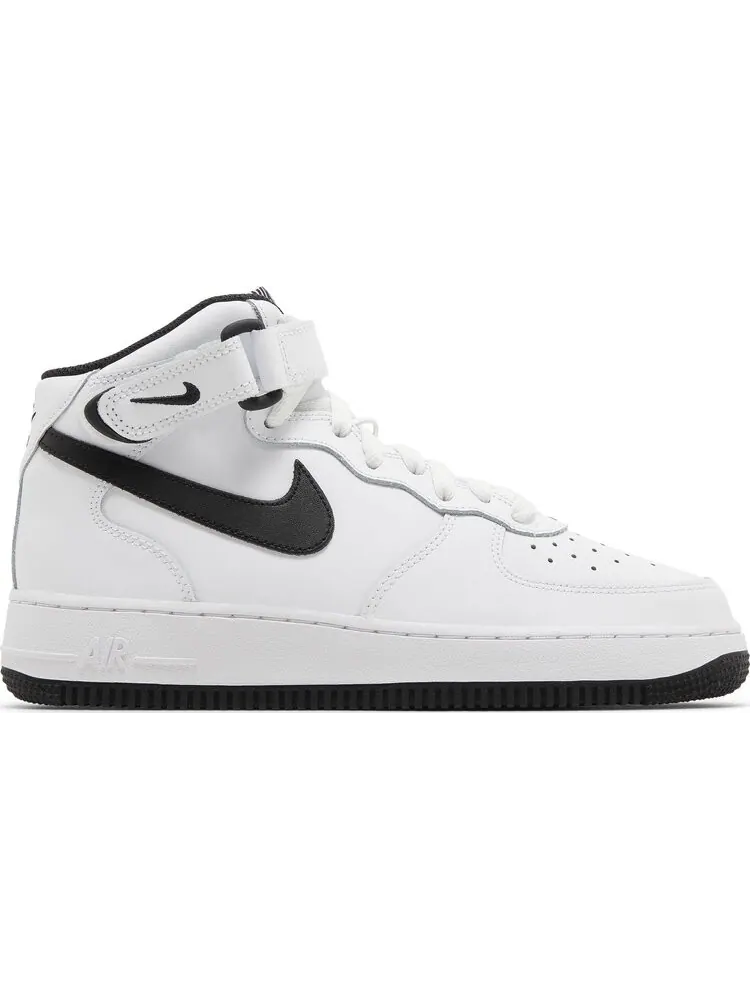 Кроссовки Air Force 1 Mid LE GS 'White Black' — изображение 1 из 4, белый