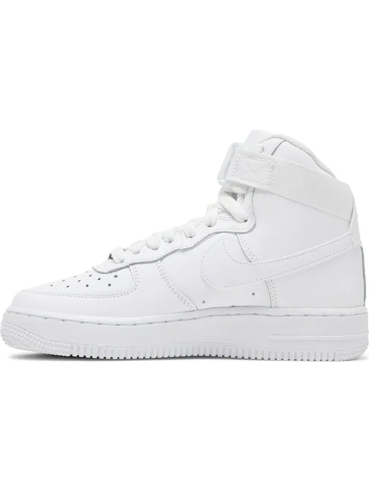Кроссовки Nike Air Force 1 High LE GS 'Triple White' — изображение 3 из 8, белый