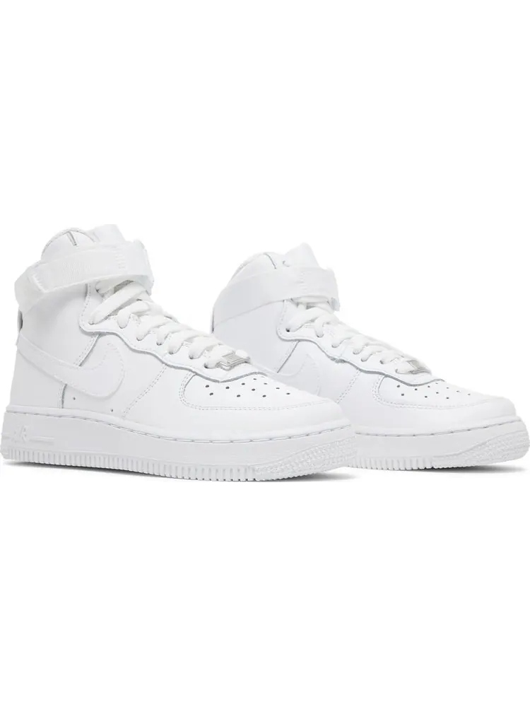 Кроссовки Nike Air Force 1 High LE GS 'Triple White' — изображение 8 из 8, белый