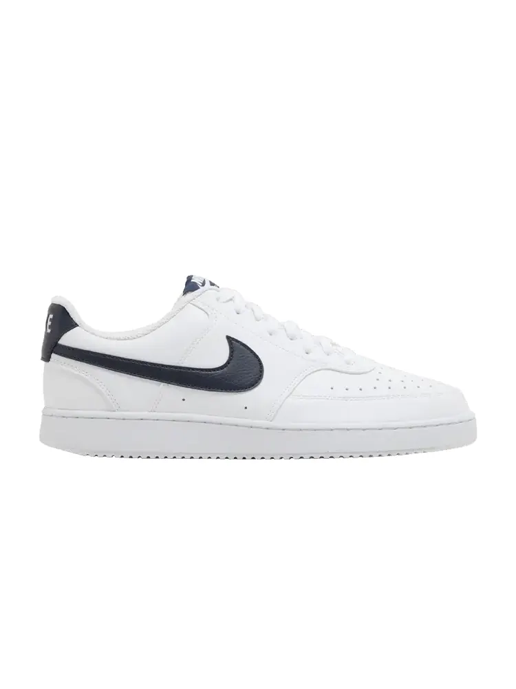 Кроссовки Nike Court Vision Low Next Nature 'White Midnight Navy' — изображение 1 из 9, белый/темно-синий