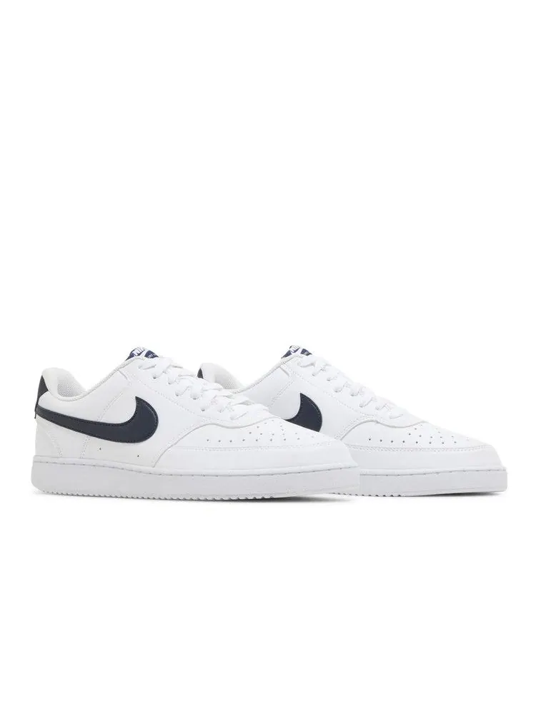 Кроссовки Nike Court Vision Low Next Nature 'White Midnight Navy' — изображение 9 из 9, белый/темно-синий