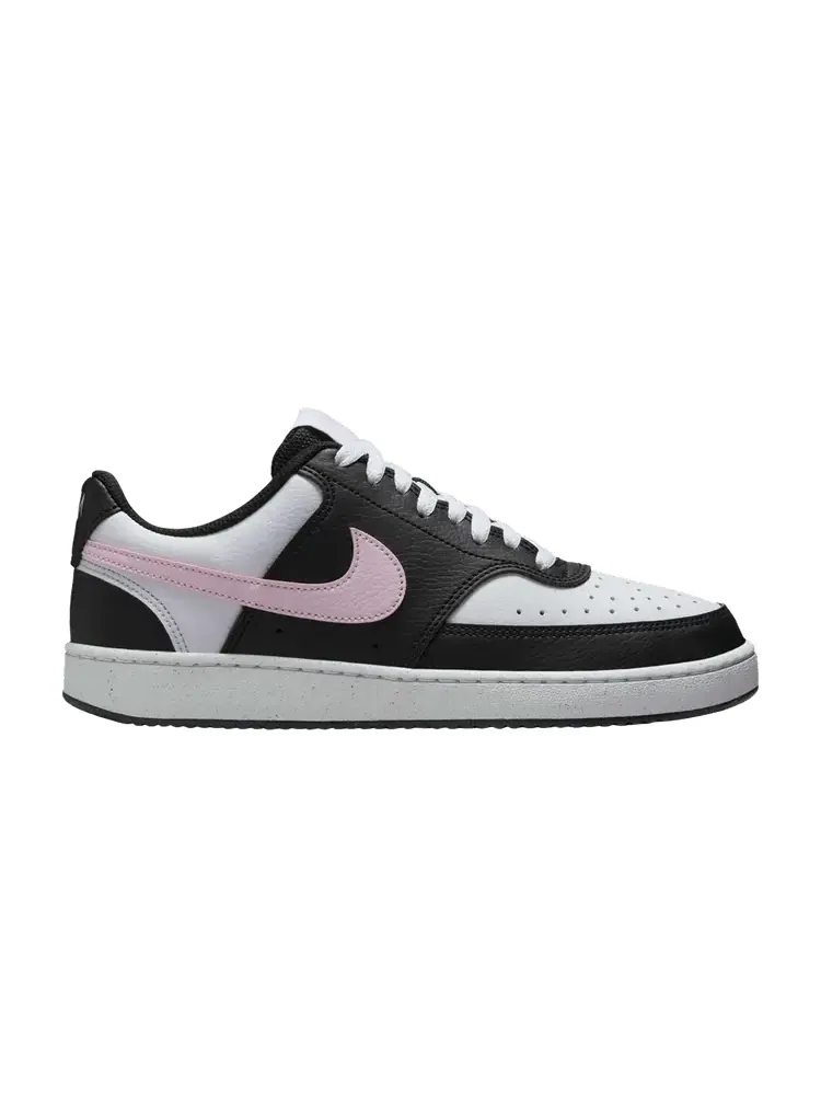 Кроссовки Wmns Court Vision Low Next Nature 'Black White Pink Foam' — изображение 1 из 1, черный белый розовый