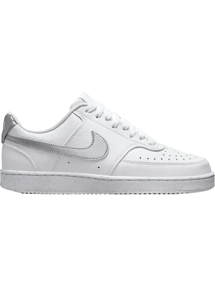 Кроссовки Wmns Court Vision Low Next Nature 'White Metallic Silver' — изображение 1 из 1, белый